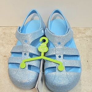 NWT Crocs Kids Glitter Blue Sandals